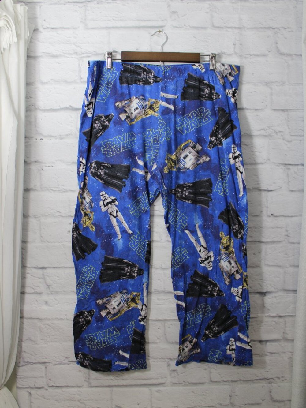 Star Wars Sleepwear Extra Large Logo Character Blue Pullon Loungewear Pants